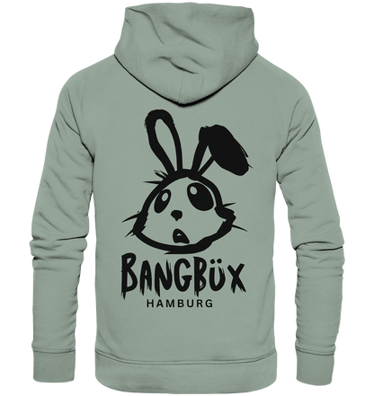 Organic Hoodie "bunny black" (print)