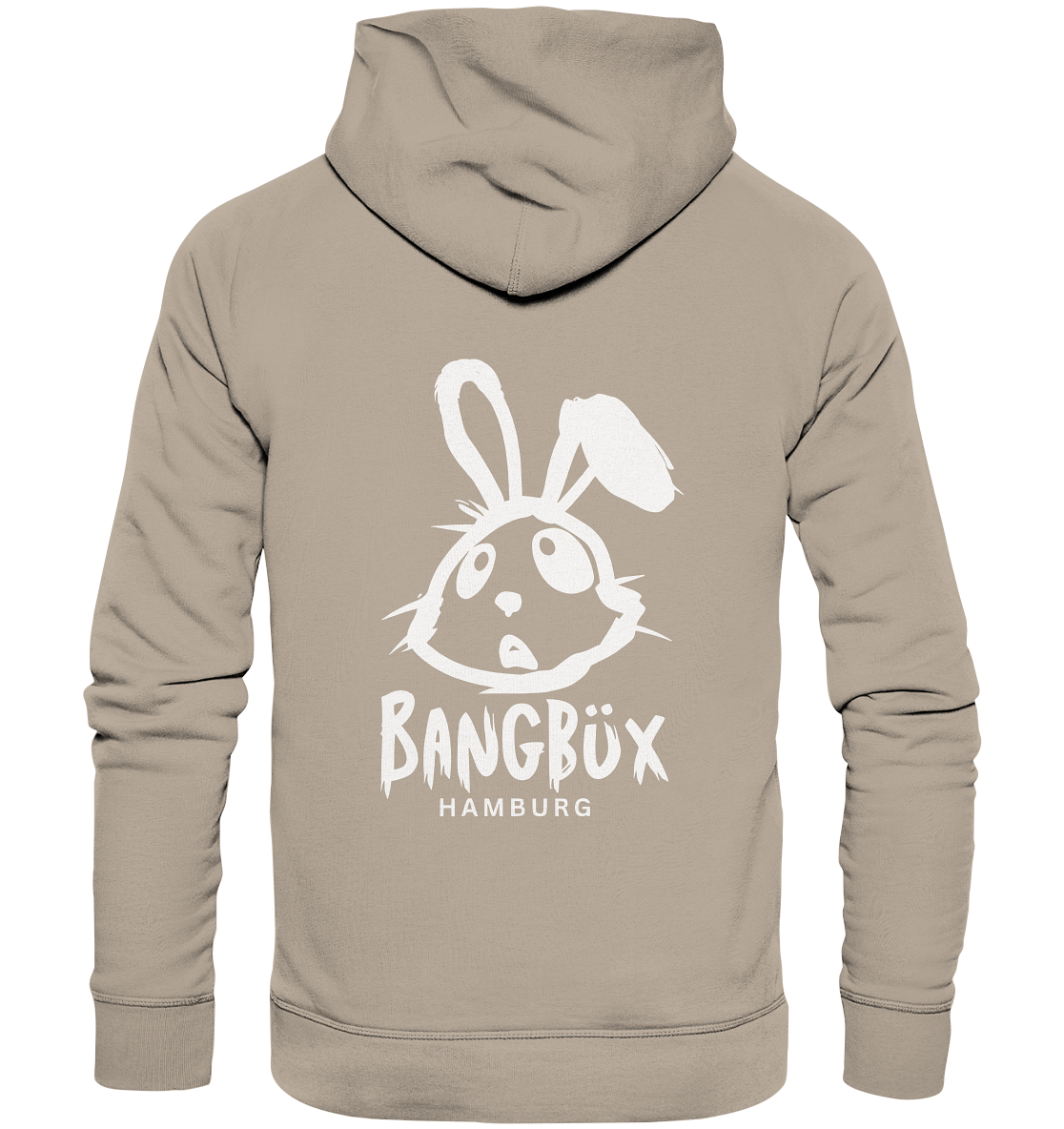 Organic Hoodie "bunny white" (print)