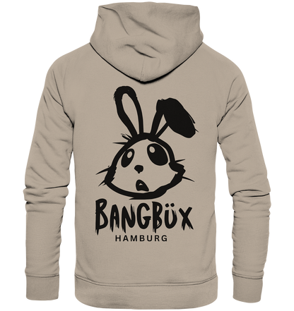Organic Hoodie "bunny black" (print)