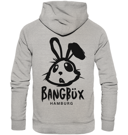 Organic Hoodie "bunny black" (print)