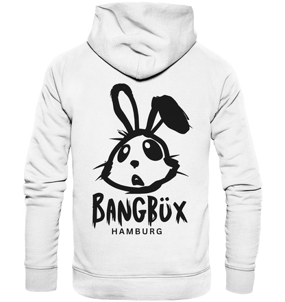 Organic Hoodie "bunny black" (print)