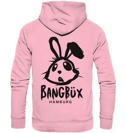 Organic Hoodie "bunny black" (print)