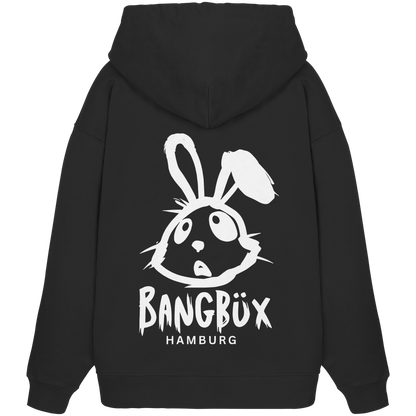 Organic Oversize Hoodie "bunny white" (print)