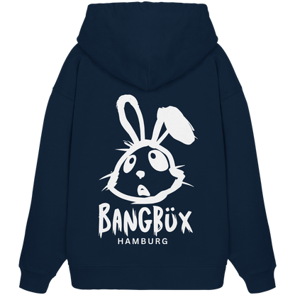 Organic Oversize Hoodie "bunny white" (print)