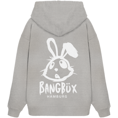 Organic Oversize Hoodie "bunny white" (print)