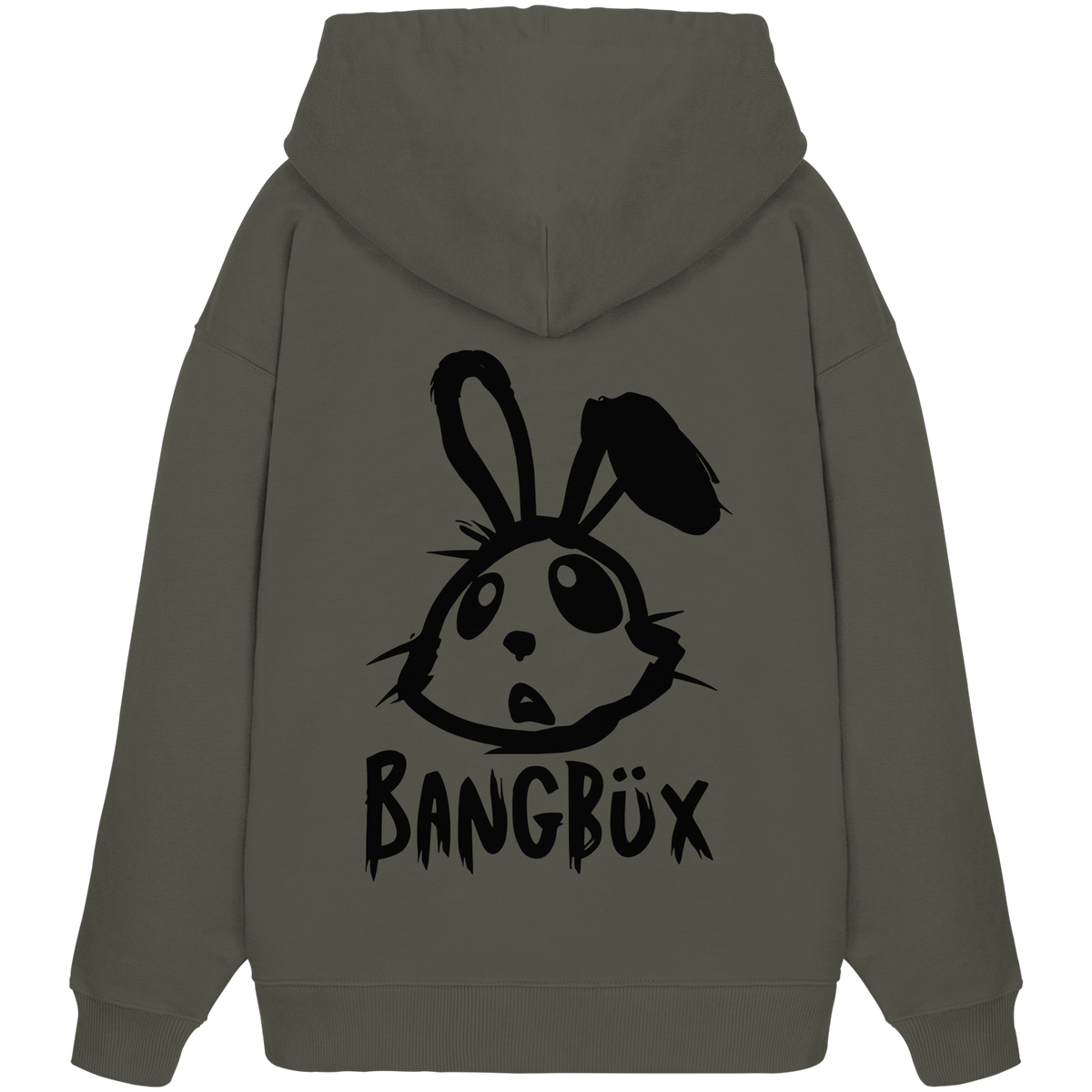 BANGBÜX Streetwear "bunny black" - Organic Oversize Hoodie by BANGBÜX