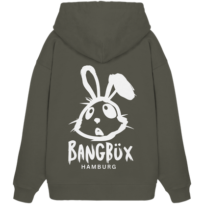 Organic Oversize Hoodie "bunny white" (print)