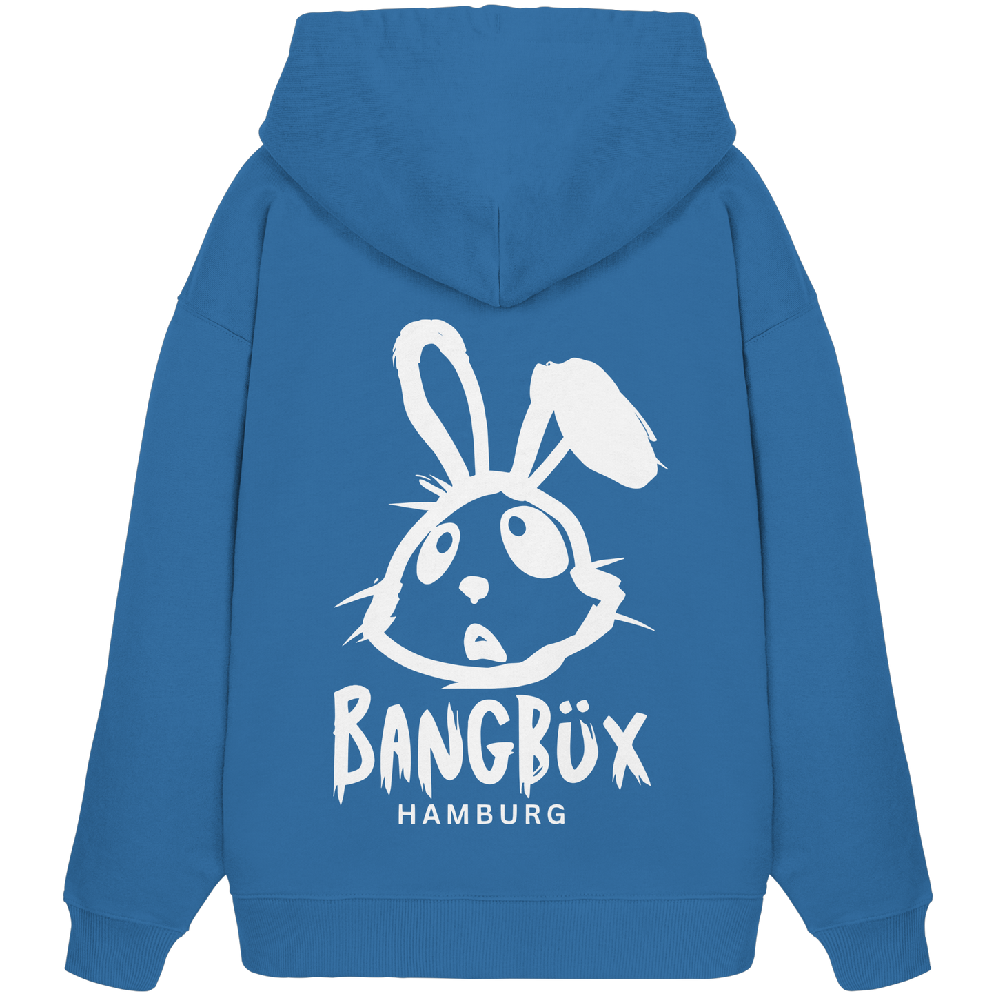 Organic Oversize Hoodie "bunny white" (print)