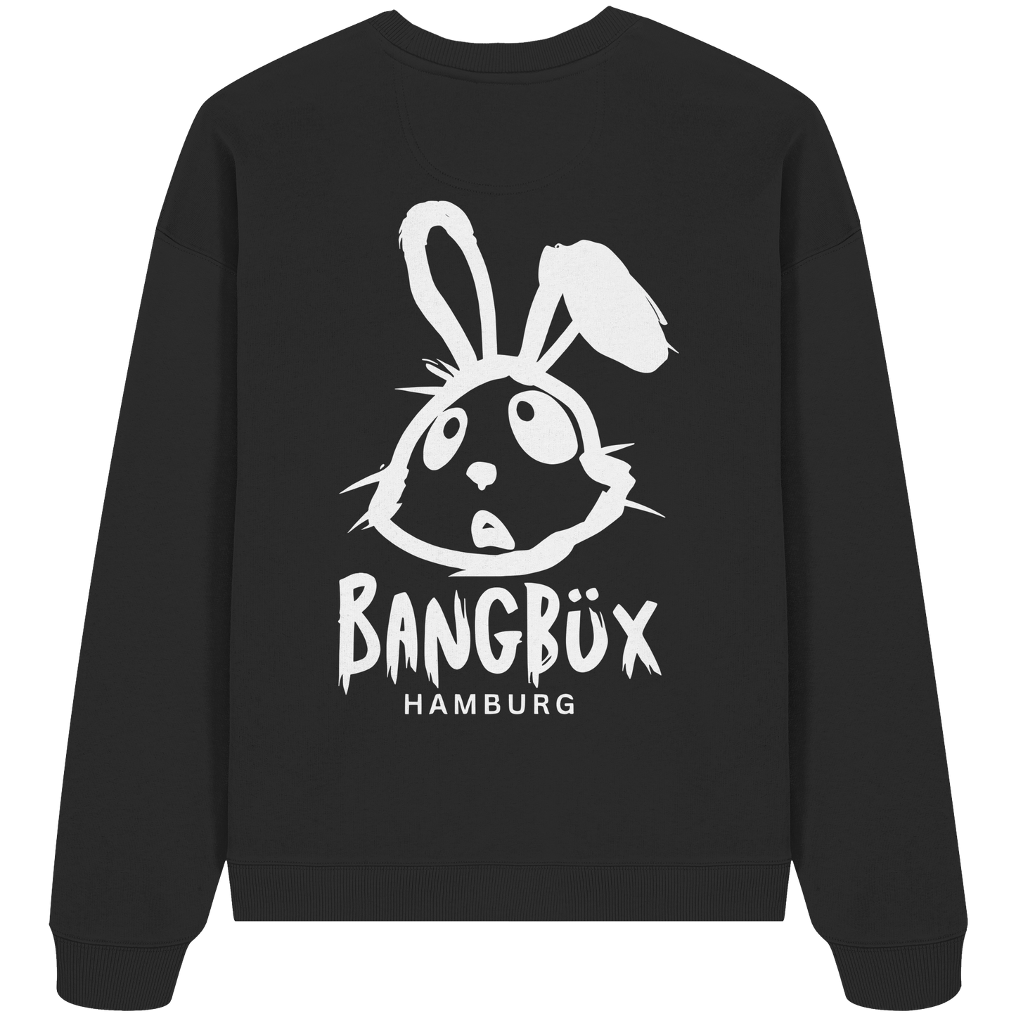 Organic Oversize Sweatshirt "bunny white" (print)