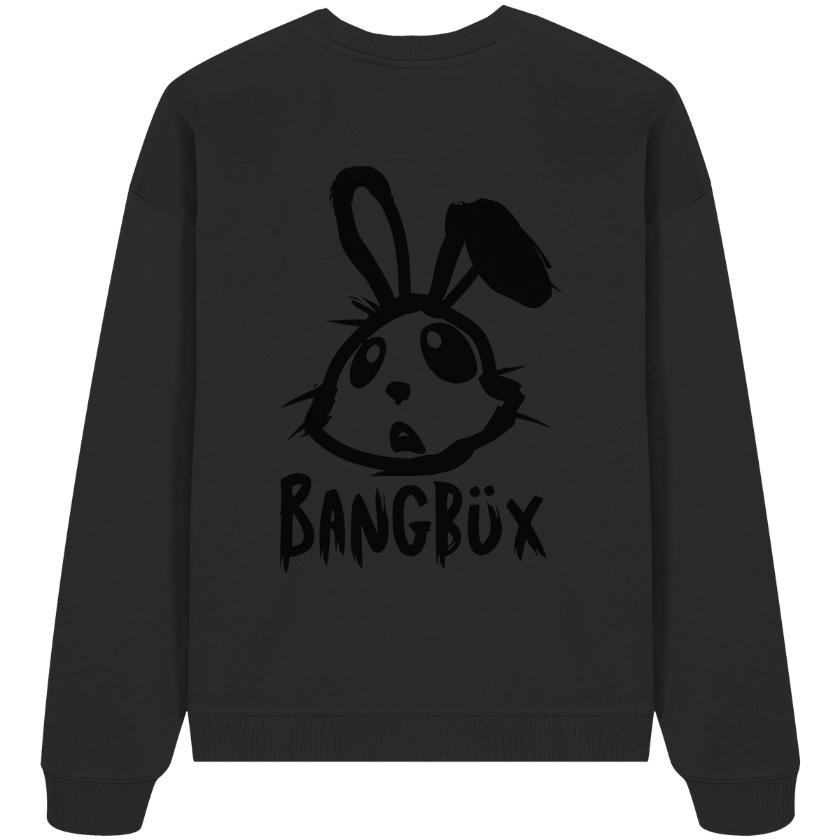 BANGBÜX Streetwear "bunny black" - Organic Oversize Sweatshirt by BANGBÜX