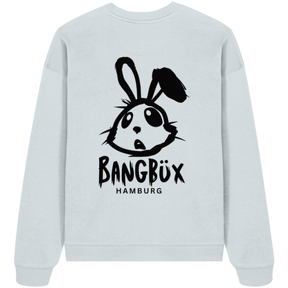 Organic Oversize Sweatshirt "bunny black" (print)