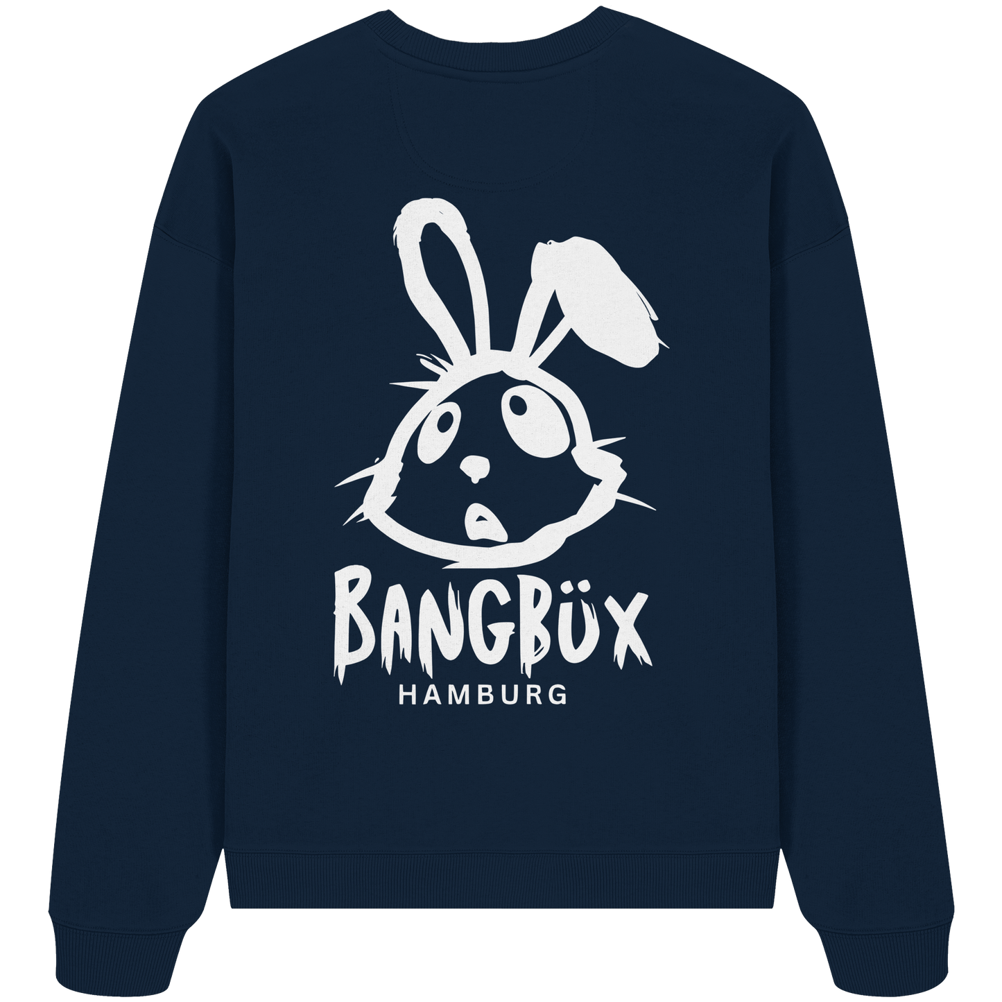 Organic Oversize Sweatshirt "bunny white" (print)