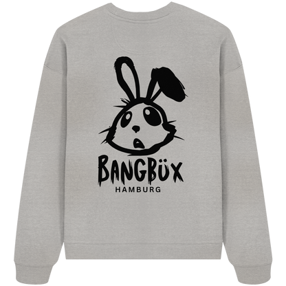 Organic Oversize Sweatshirt "bunny black" (print)
