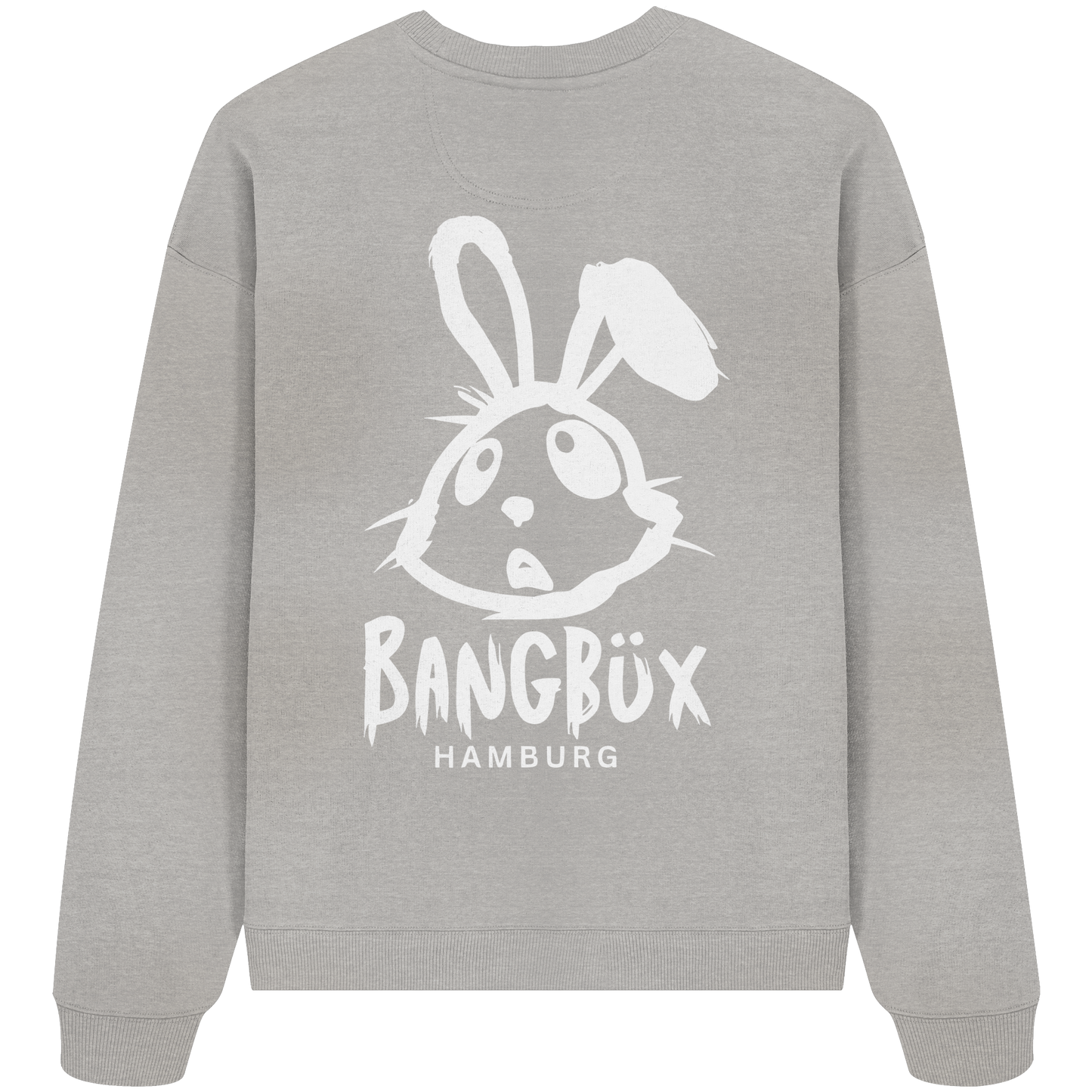 Organic Oversize Sweatshirt "bunny white" (print)