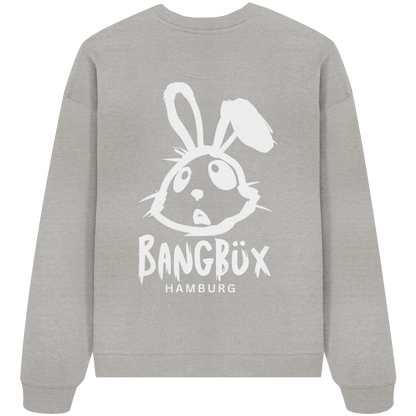 Organic Oversize Sweatshirt "bunny white" (print)