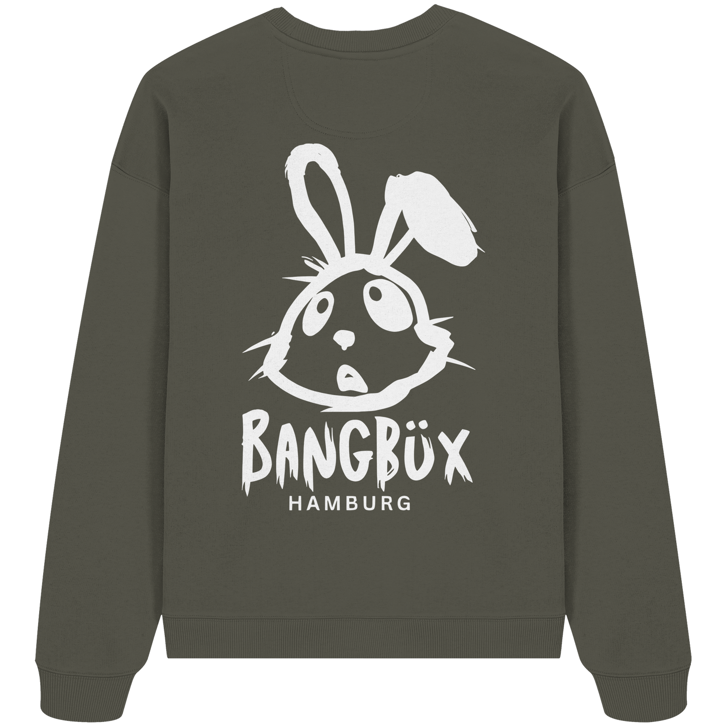 Organic Oversize Sweatshirt "bunny white" (print)