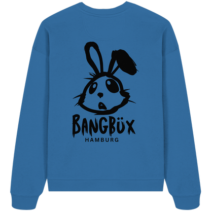 Organic Oversize Sweatshirt "bunny black" (print)