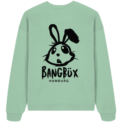 Organic Oversize Sweatshirt "bunny black" (print)