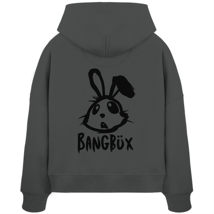 BANGBÜX Streetwear "bunny black" - Womens Organic Boxcut Hoodie by BANGBÜX