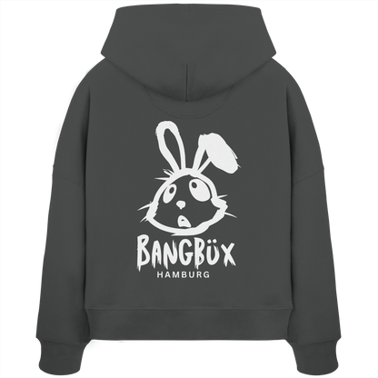 BANGBÜX Streetwear (white bunny)   - Womens Organic Boxcut Hoodie