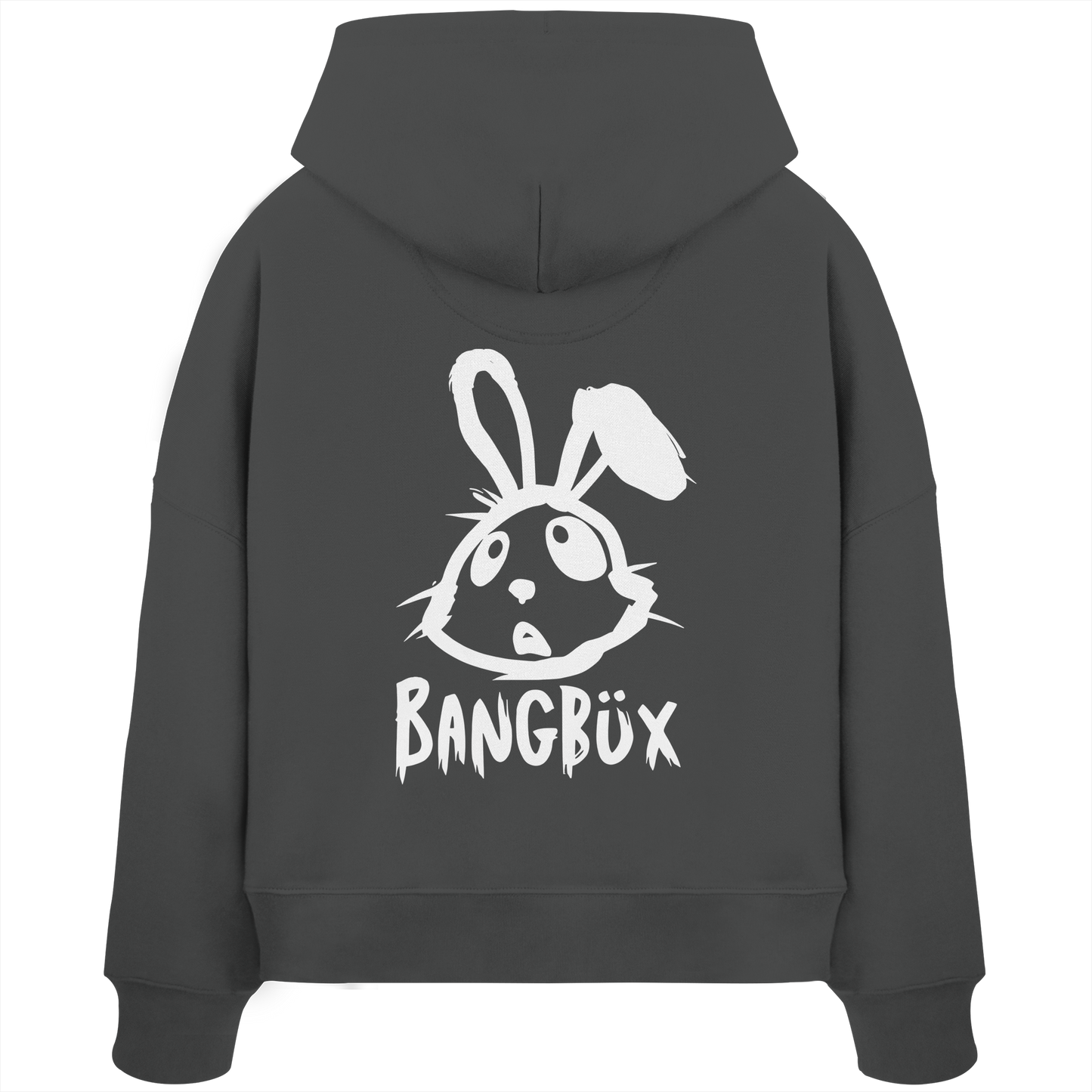 BANGBÜX Streetwear "bunny white" - Womens Organic Boxcut Hoodie by BANGBÜX