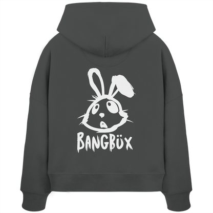 BANGBÜX Streetwear "bunny white" - Womens Organic Boxcut Hoodie by BANGBÜX