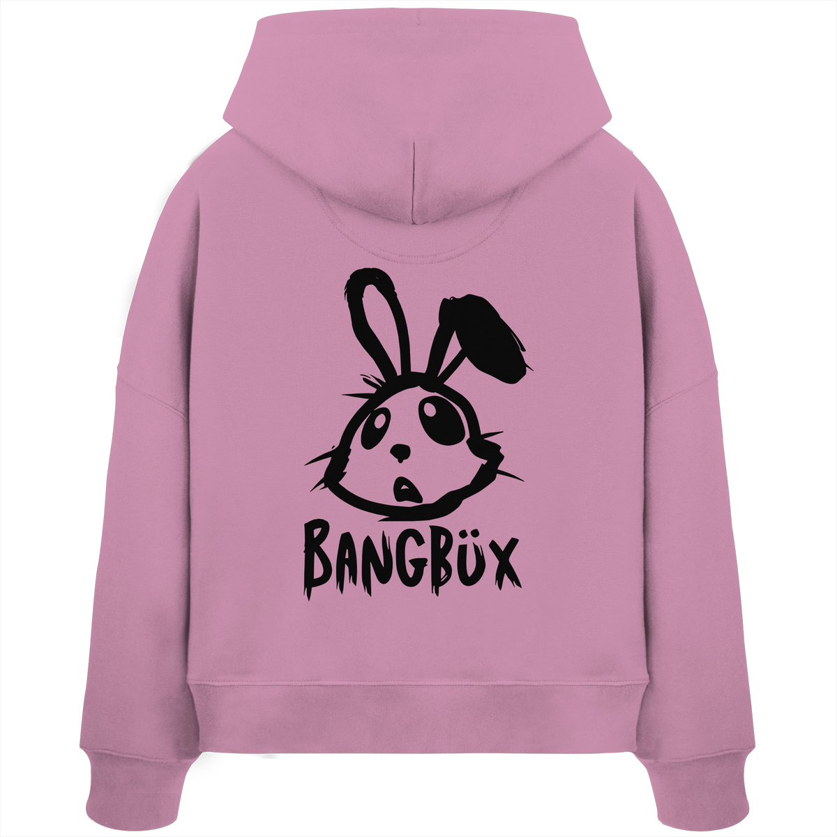BANGBÜX Streetwear "bunny black" - Womens Organic Boxcut Hoodie by BANGBÜX