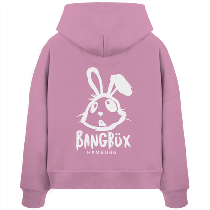 Womens Organic Boxcut Hoodie "bunny white" (print)