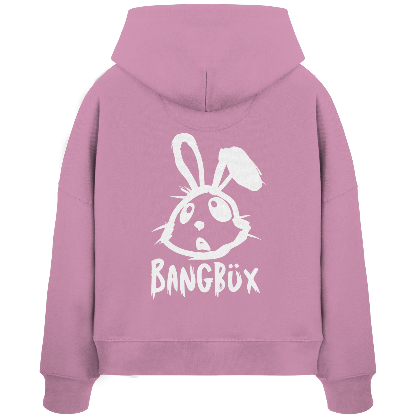 BANGBÜX Streetwear "bunny white" - Womens Organic Boxcut Hoodie by BANGBÜX