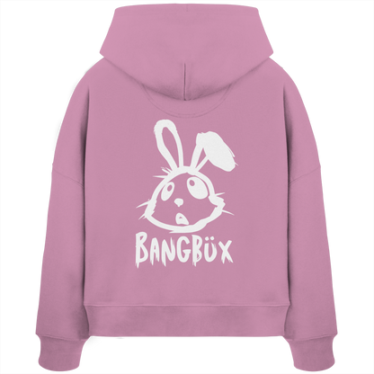 BANGBÜX Streetwear "bunny white" - Womens Organic Boxcut Hoodie by BANGBÜX