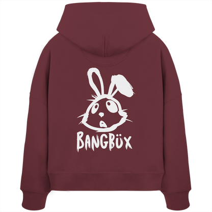BANGBÜX Streetwear "bunny white" - Womens Organic Boxcut Hoodie by BANGBÜX