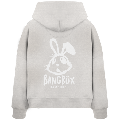 BANGBÜX Streetwear (white bunny)   - Womens Organic Boxcut Hoodie