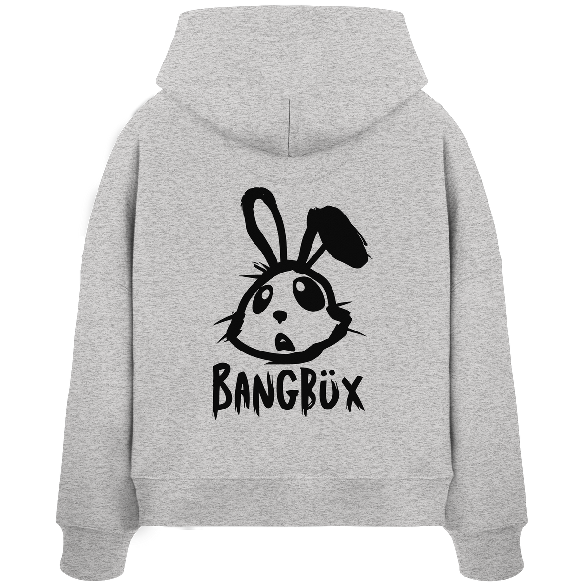 BANGBÜX Streetwear "bunny black" - Womens Organic Boxcut Hoodie by BANGBÜX