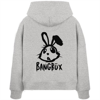BANGBÜX Streetwear "bunny black" - Womens Organic Boxcut Hoodie by BANGBÜX