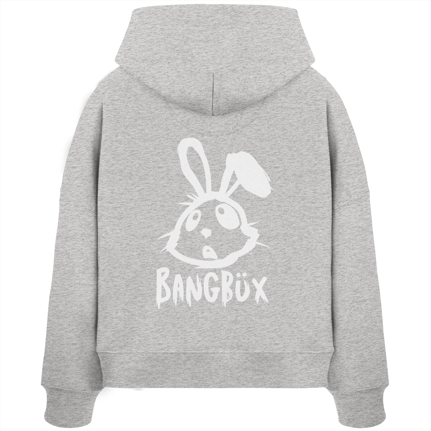 BANGBÜX Streetwear "bunny white" - Womens Organic Boxcut Hoodie by BANGBÜX