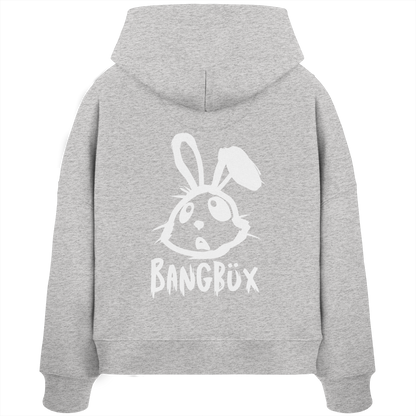 BANGBÜX Streetwear "bunny white" - Womens Organic Boxcut Hoodie by BANGBÜX