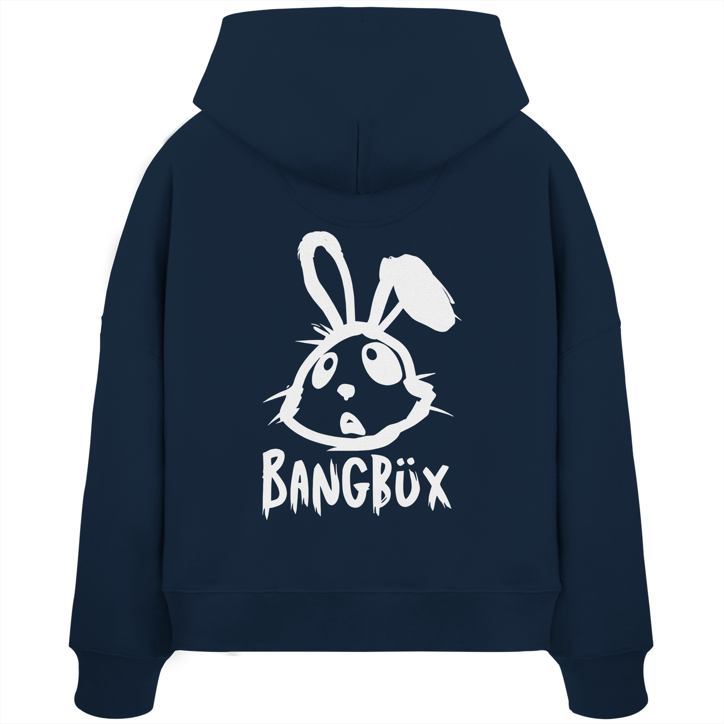 BANGBÜX Streetwear "bunny white" - Womens Organic Boxcut Hoodie by BANGBÜX