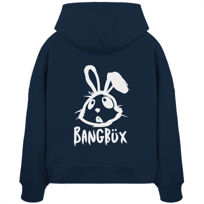 BANGBÜX Streetwear "bunny white" - Womens Organic Boxcut Hoodie by BANGBÜX