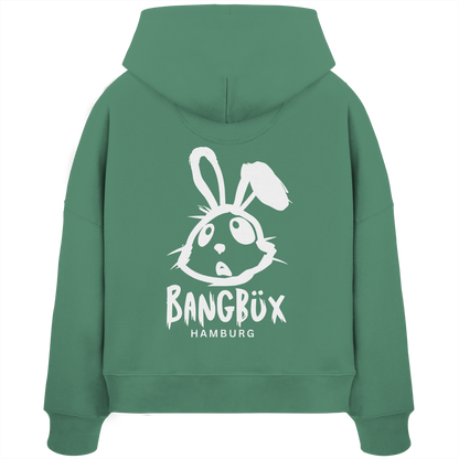 BANGBÜX Streetwear (white bunny)   - Womens Organic Boxcut Hoodie
