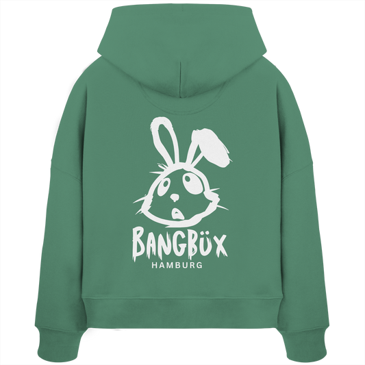 BANGBÜX Streetwear (white bunny)   - Womens Organic Boxcut Hoodie