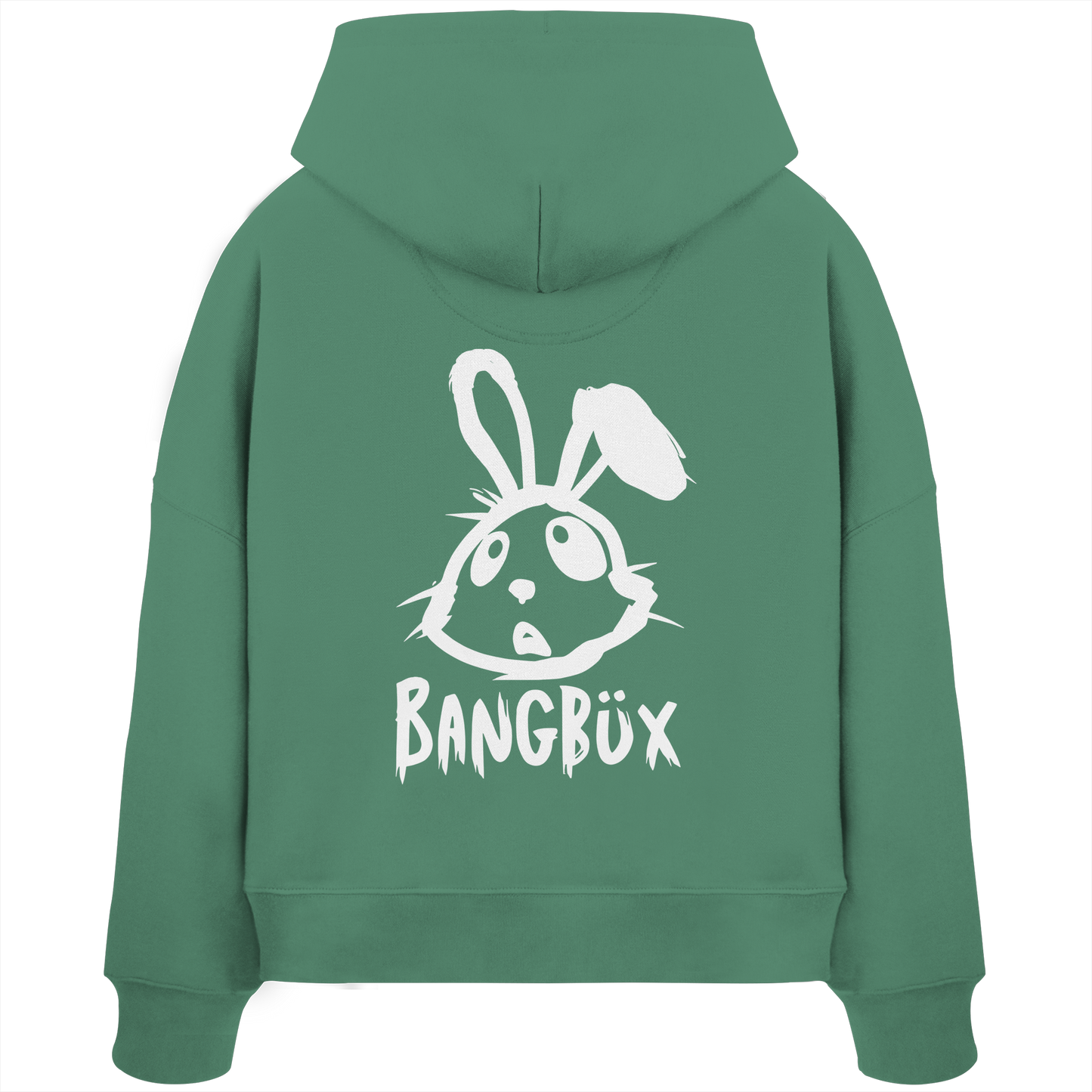 BANGBÜX Streetwear "bunny white" - Womens Organic Boxcut Hoodie by BANGBÜX
