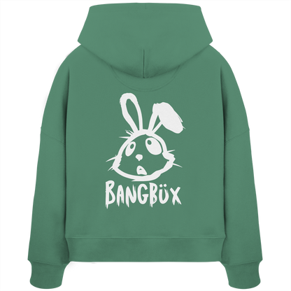 BANGBÜX Streetwear "bunny white" - Womens Organic Boxcut Hoodie by BANGBÜX