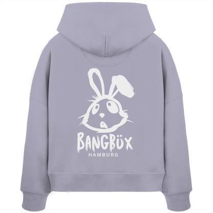 BANGBÜX Streetwear (white bunny)   - Womens Organic Boxcut Hoodie