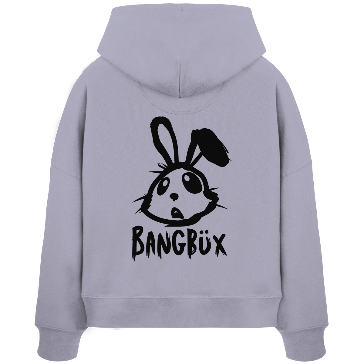 BANGBÜX Streetwear "bunny black" - Womens Organic Boxcut Hoodie by BANGBÜX