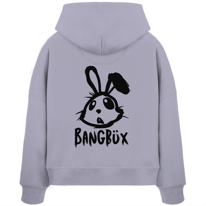 BANGBÜX Streetwear "bunny black" - Womens Organic Boxcut Hoodie by BANGBÜX