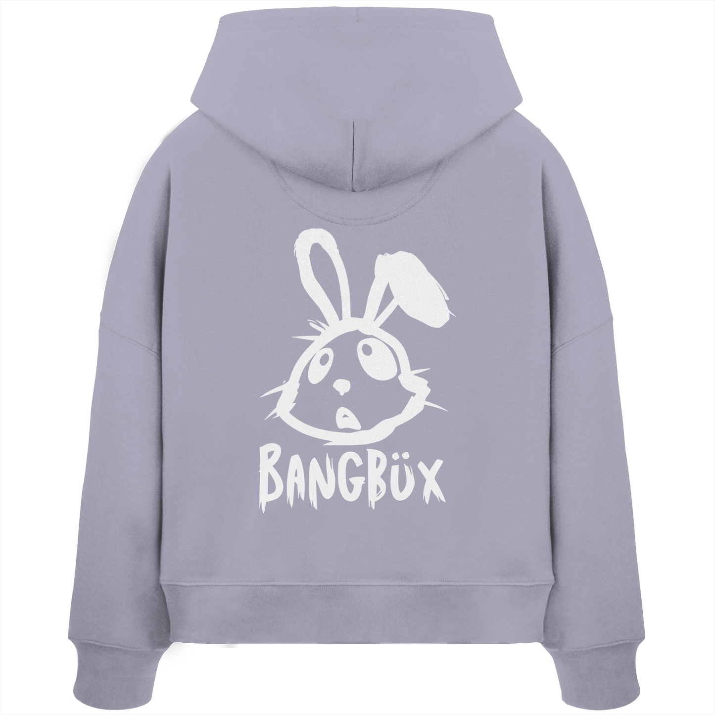 BANGBÜX Streetwear "bunny white" - Womens Organic Boxcut Hoodie by BANGBÜX