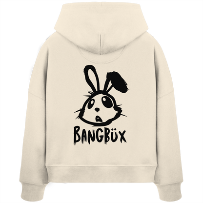 BANGBÜX Streetwear "bunny black" - Womens Organic Boxcut Hoodie by BANGBÜX