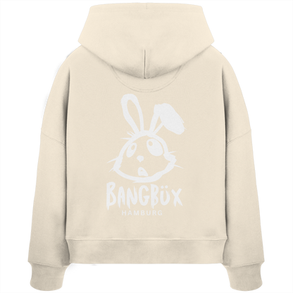 BANGBÜX Streetwear (white bunny)   - Womens Organic Boxcut Hoodie