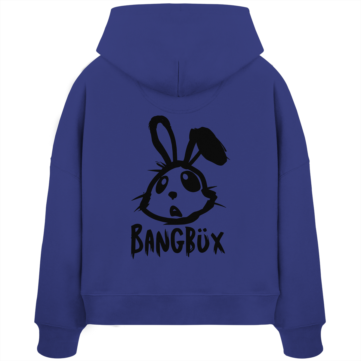 BANGBÜX Streetwear "bunny black" - Womens Organic Boxcut Hoodie by BANGBÜX