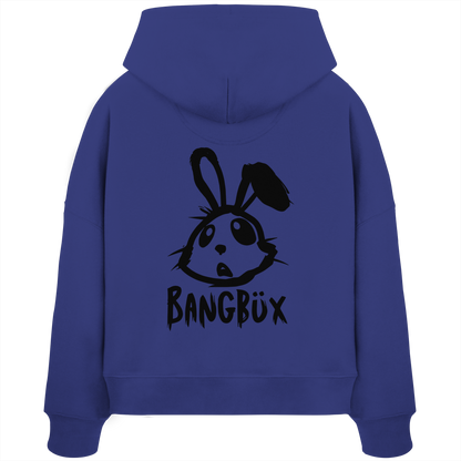 BANGBÜX Streetwear "bunny black" - Womens Organic Boxcut Hoodie by BANGBÜX
